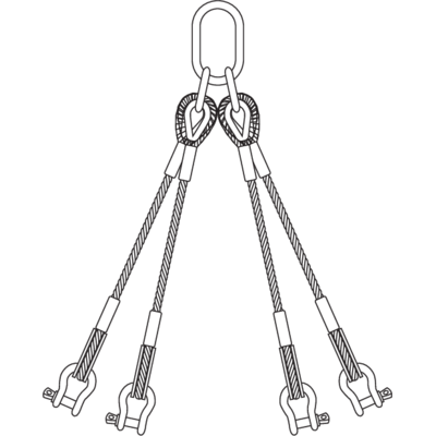 4 leg sling with shackles