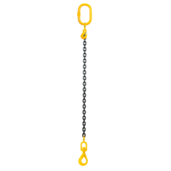 Grade 80 chain slings with swivel ball bearing hook hook Chain sling 1-leg with swivel ball bearing safety hook
