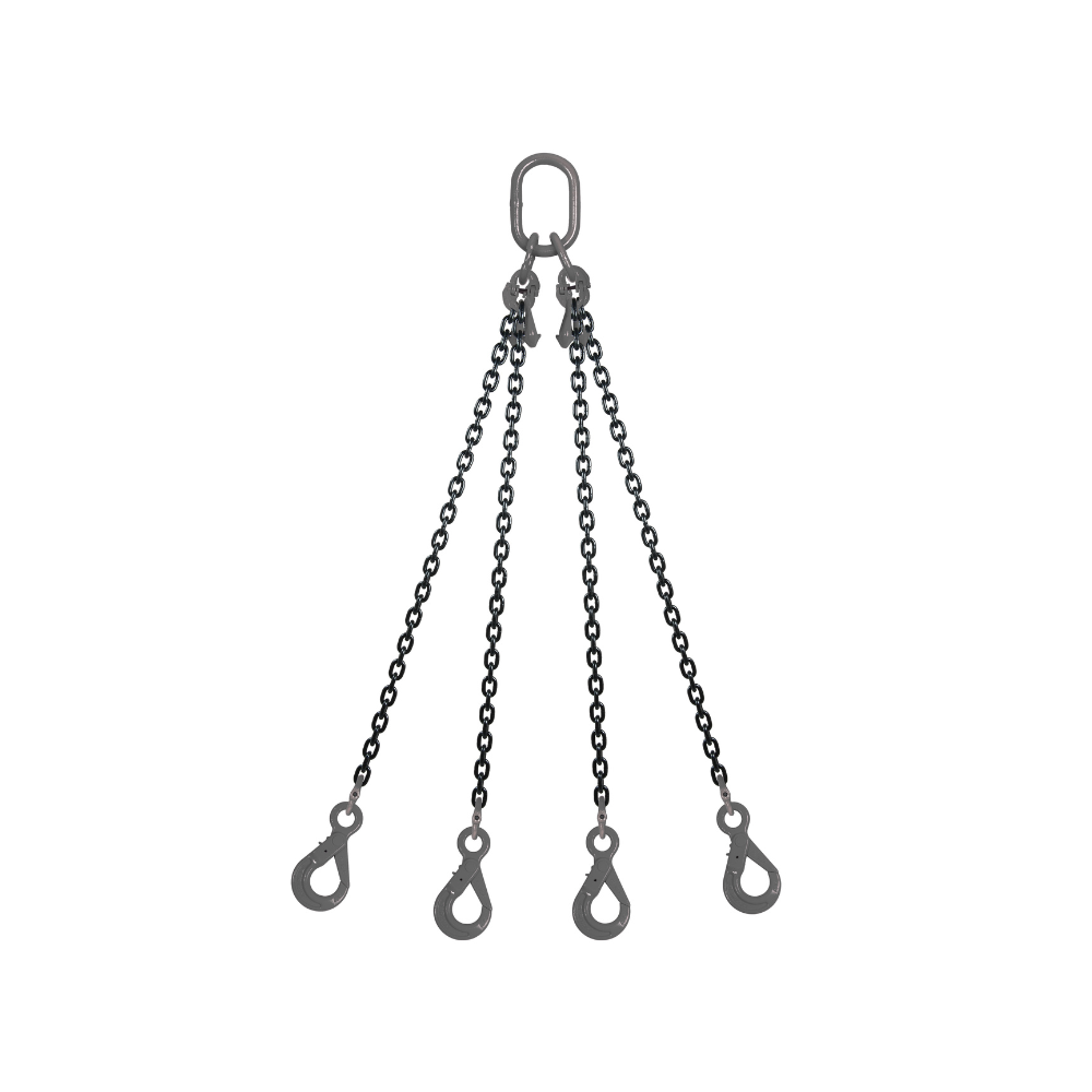 Chain sling 4-leg with safety hook, grade 10