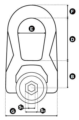 Double Swivel Ring Codipro OS DSR UP UNC blueprint