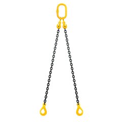 Chain sling 2-leg with safety hook,