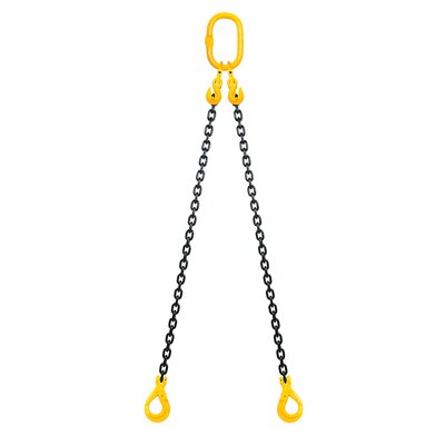 Chain sling 2-leg with safety hook,