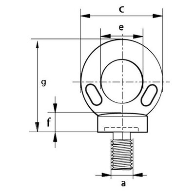 BS4278 Metric Eyebolt Dimensions Image 1