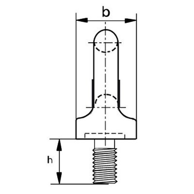 BS4278 Metric Eyebolt Dimensions Image 2