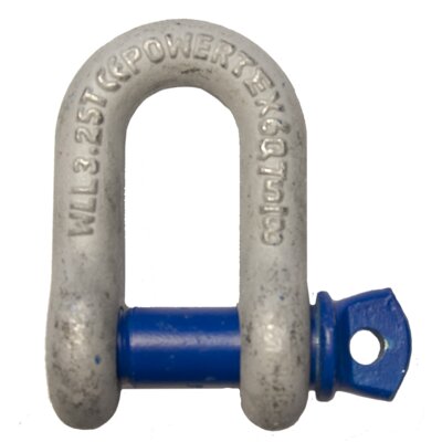 Dee type shackle supplied with screw pin. High quality shackle for demanding environments. Grade 6.