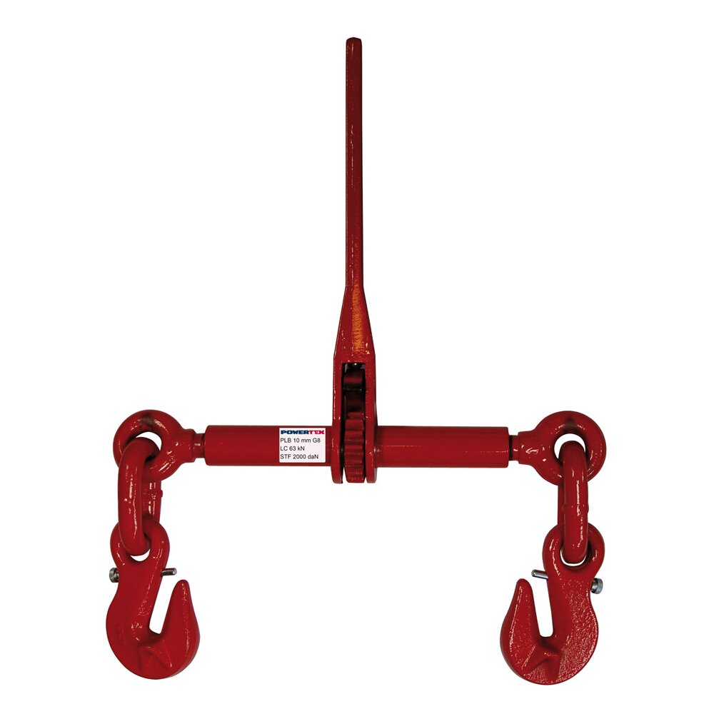 The POWERTEX PLB Load binder is equipped with pull pins that locks the chains inside the hooks. Load binder Powertex PLB