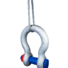 Powertex flat braided wire sling with shackle in use Powertex flat braided wire sling with shackle in use