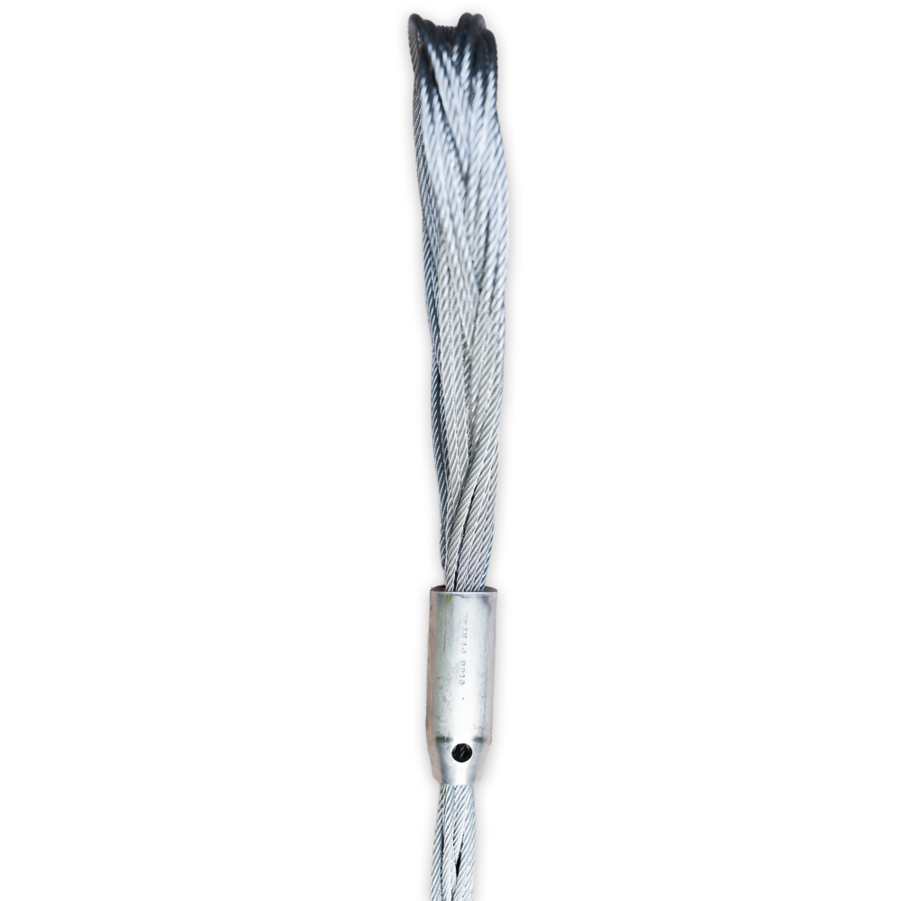 Flat braided wire sling for heavy lifting use with loops Flat braided wire sling for heavy lifting use with loops