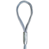 Flat braided wire sling for heavy lifting use with loops Flat braided wire sling for heavy lifting use with loops