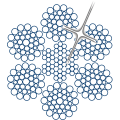 Steel wire rope ROPETEX S65 Stainless steel cross section Steel Wire Rope ROPETEX S65 Stainless Steel