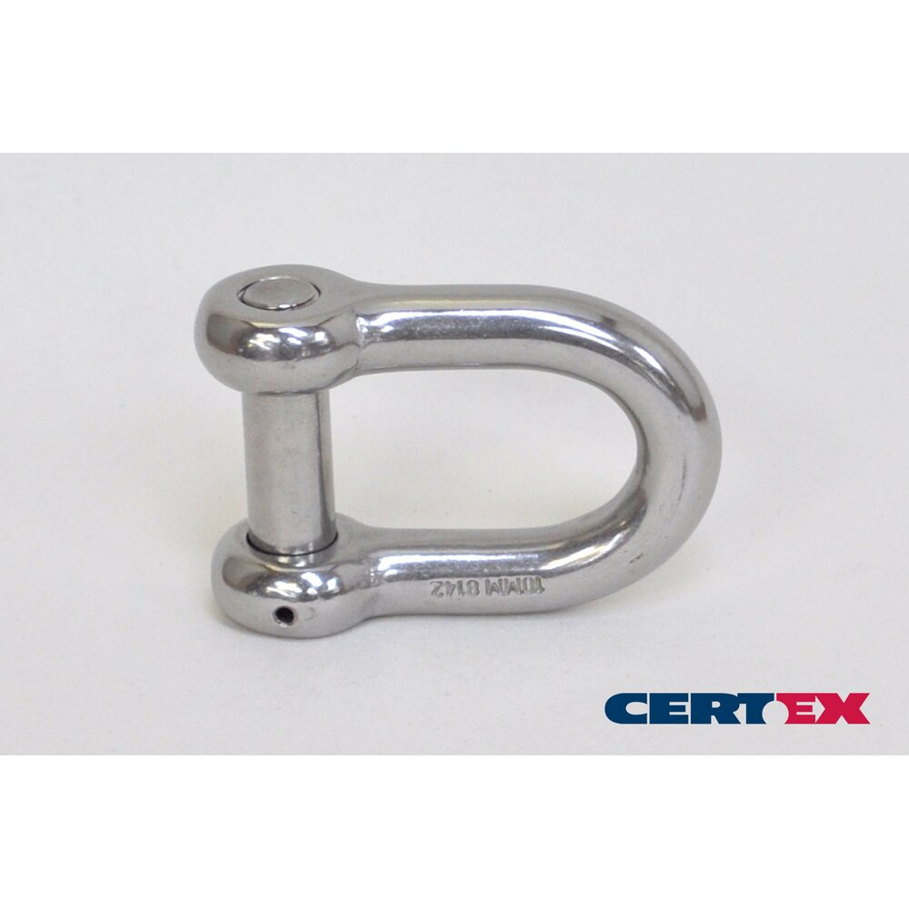 Countersunk pin stainless steel dee shackle