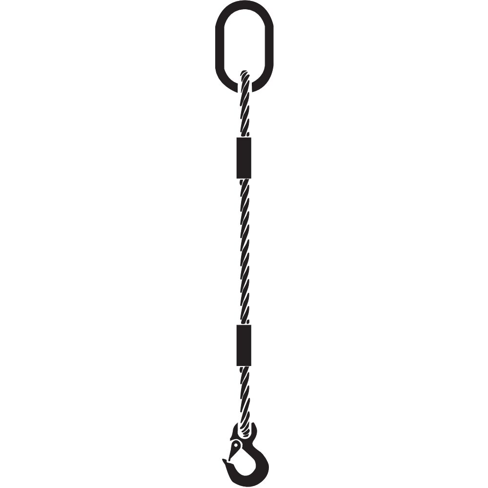 Wire Rope Sling - Single Leg Master Link/ Safety Hook