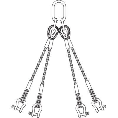 4 leg sling with shackles
