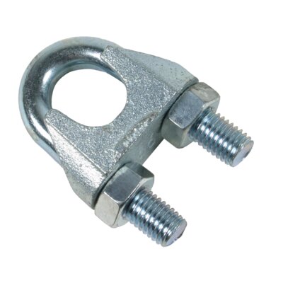 Galvanized U-bolt wire rope grip