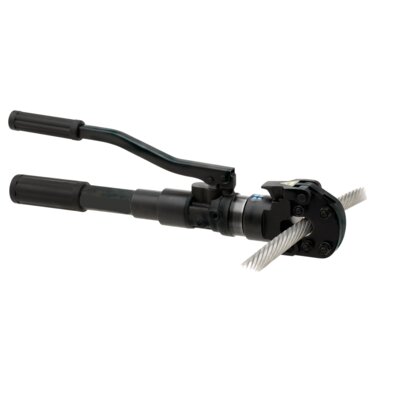 Single acting hydraulic cutting tool suitable for cutting steel wire ropes
