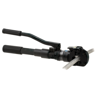 Single acting hydraulic cutting tool suitable for cutting steel wire ropes