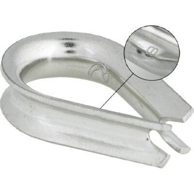 Stainless steel thimble AISI 316