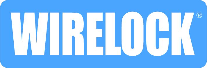 Wire Lock logo in white text and light blue background