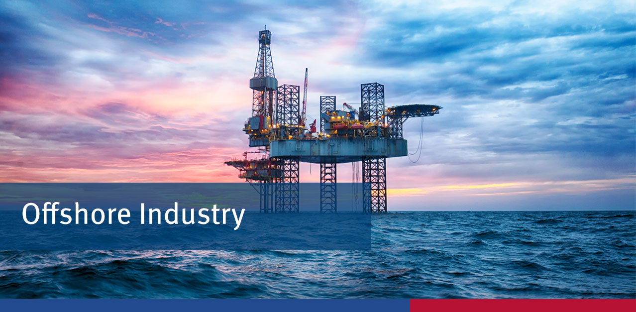 Offshore Industry Oil and Gas An Image of an Oil Rig out at Sea