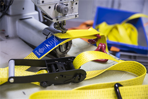 A close up of lashing being manufactured in the UK