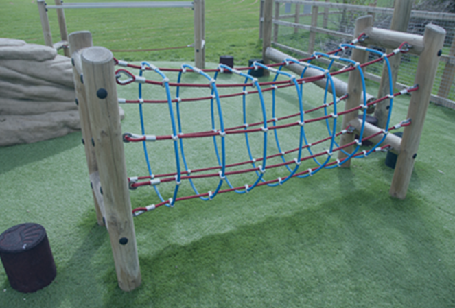 Playground Rope Tunnel Climbing Feature Certex UK Children’s playground rope tunnel for climbing through and active play