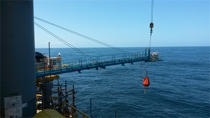 Flaire Boom A Flaire Boom on an offshore gas rig out at sea