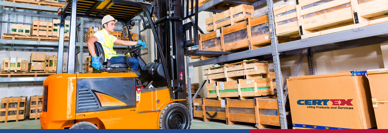 Fork Lift Truck Training Course Fork Lift Truck Training in progress with an Orange Forklift Truck